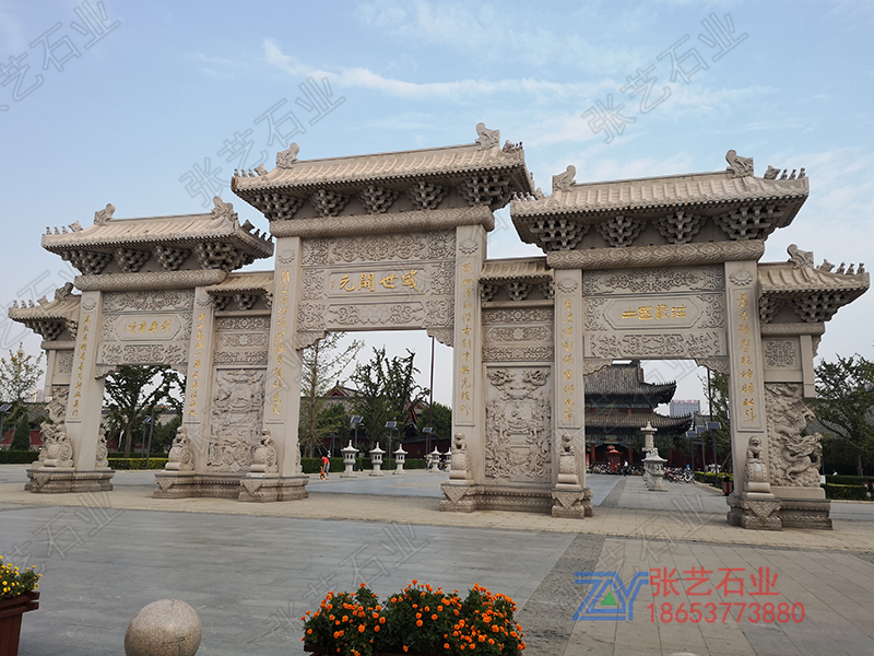 古建筑復古石牌坊