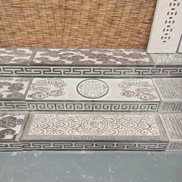 青石祥云踏步石臺階
